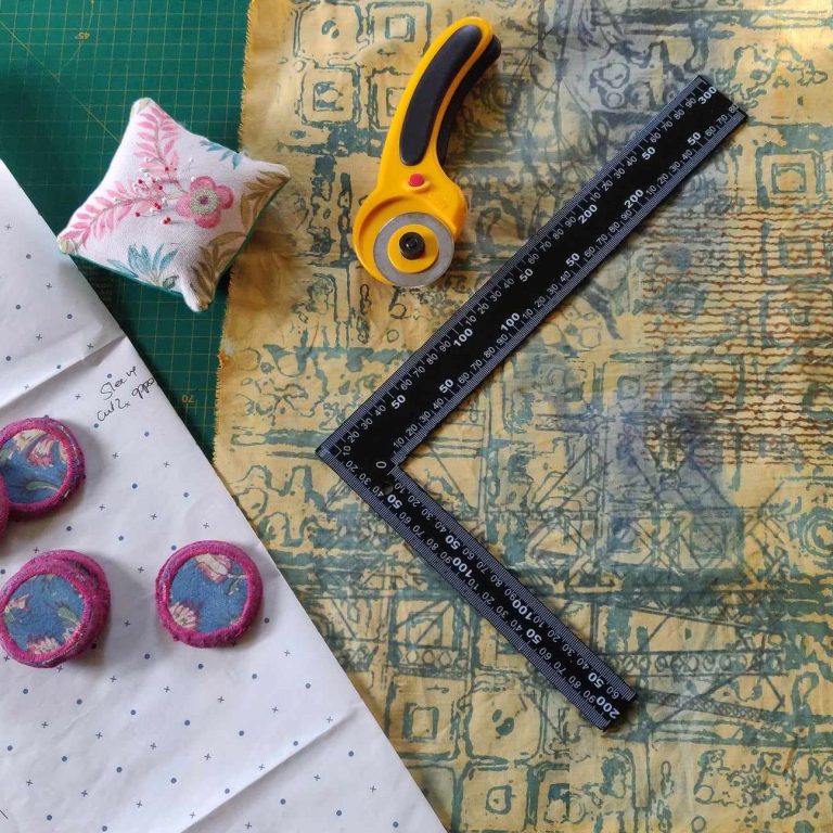sewing mat and tools